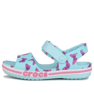 Crocs (PS) Große Crocs-Sandalen mit Aufdruck «Ice Blue» 206262-4O9
