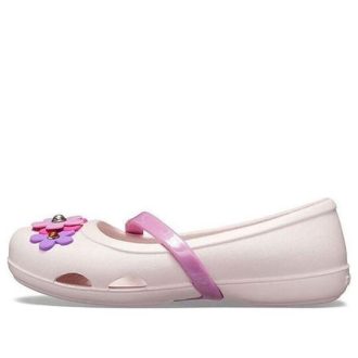 Crocs (PS) Lina Charm Flat Flowers Blassrosa Sandalen 205529-6PI