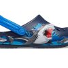 Crocs (PS) Lustiges Hai-Muster, Outdoor, flacher Absatz, Sport, tiefblau, Sandalen 207070-410