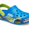 Crocs (PS) Lustiges Muster Flacher Absatz Sport Blau Sandalen 207074-4JL