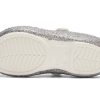 Crocs (PS) Outdoor Flache Ferse Glänzende Sport-Sandalen in Silber 206370-93R