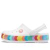 Crocs Rainbow Outdoor Beach Sports Große Jungen Weiße Sandalen 207007-100