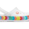 Crocs Rainbow Outdoor Beach Sports Große Jungen Weiße Sandalen 207007-100