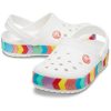 Crocs Rainbow Outdoor Beach Sports Große Jungen Weiße Sandalen 207007-100