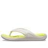Crocs Reviva Stylische Flip-Flops mit runder Zehenpartie „Weiß Gelb“ 205545-1CC