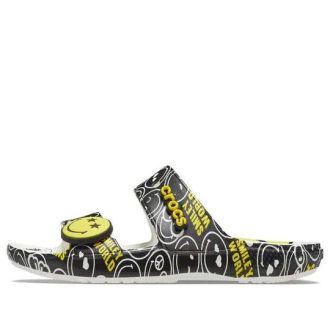 Crocs SmileyWorld x Classic Sandale «Schwarz Weiß» 207207-94S