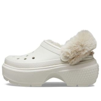 Crocs Stomp gefütterte Clogs «Weiß» 208546-160