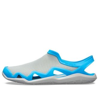 Crocs Swiftwater Mesh Wave Sandalen «Grau Blau» 205701-07X