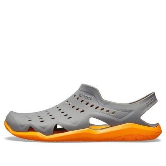 Crocs Swiftwater Wave Schuhe «Slate Grey Blazing Orange» 203963-0FR