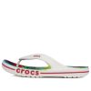 Crocs Tie Dye Pattern Flip-Flops Hausschuhe Weiß Unisex «Weiß» 206358-94S