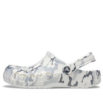 Crocs Unisex Bayaband Sandalen – White Camo «Gray White» 206230-1D3