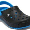 Crocs Verschleißfeste, leichte, gemütliche Sport-Sandalen für Unisex, Schwarz/Blau, „Black Blue“, 205237-49S