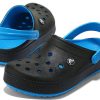 Crocs Verschleißfeste, leichte, gemütliche Sport-Sandalen für Unisex, Schwarz/Blau, „Black Blue“, 205237-49S