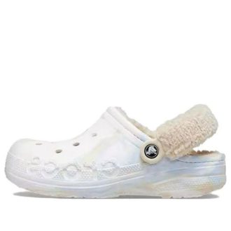 Crocs (WMNS) Baya Lined Fuzz Strap Marbled Clog «White Multi» 209241