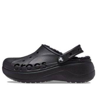 Crocs (WMNS) Baya Plateau-Clog-Sandalen mit Futter «Schwarz» 208708-001