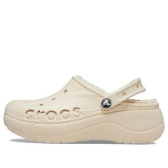 Crocs (WMNS) Baya Platform Lined Clog «Beige» 208708-11S