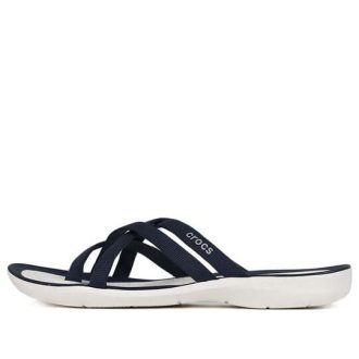 Crocs (WMNS) Beach & Pool SlidesSlippers «Dunkelblau Weiß» 205479-462