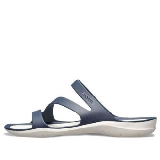 Crocs (WMNS) Blau-Weiße Sandalen «Blue White» 203998-462