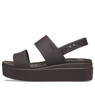 Crocs (WMNS) Brooklyn Croco Low Espresso Sandale «Braun» 208585-206