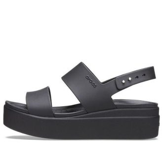Crocs (WMNS) Brooklyn Freizeitsandalen mit dicker Sohle, Schwarz, 206453-060