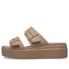Crocs (WMNS) Brooklyn Sandal Low Wedge «Latte» 207431-2Q9