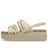Crocs (WMNS) Brooklyn Strappy Low Wedge «Bone» 206751-2Y2