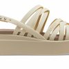 Crocs (WMNS) Brooklyn Strappy Low Wedge «Bone» 206751-2Y2