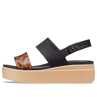 Crocs (WMNS) Brooklyn Tort Low Wedge «Schwarz Braun» 207864-0C4