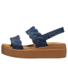 Crocs (WMNS) Brooklyn Woven Wedge Sandalen «Blau Braun» 209977-410