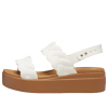 Crocs (WMNS) Brooklyn Woven Wedge Sandalen «Weiß Braun» 209977-0WV