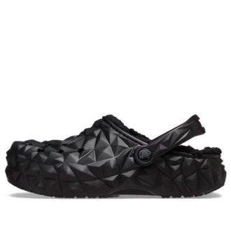 Crocs (WMNS) Classic Clog Gefütterte geometrische Schuhe «Schwarz» 210069-001