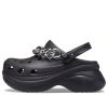 Crocs (WMNS) Classic Clog Retro Sandalen Schwarz Silber 206662-067