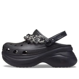 Crocs (WMNS) Classic Clog Retro Sandalen Schwarz Silber 206662-067