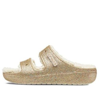 Crocs (WMNS) Classic Cozzzy Glitter Sandalen «Multi Gold» 208124-93S