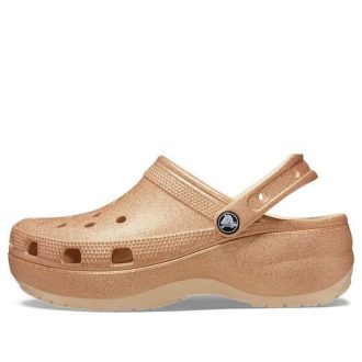 Crocs (WMNS) Classic Glitter Clogs «Orange» 207241-2DS