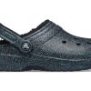 Crocs (WMNS) Classic Glitter Schwarz gefütterte Clogs «Starry Skies» 205842-9BD