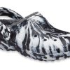 Crocs (WMNS) Classic Lined Clog Outdoor-Sandalen «Marbled White Black» 207180-103