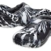 Crocs (WMNS) Classic Lined Clog Outdoor-Sandalen «Marbled White Black» 207180-103