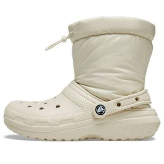 Crocs (WMNS) Classic Lined Neo Puff Boots «Beige» 206630-2Y2