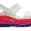 Crocs (WMNS) Classic Mega Crush Sandale «Weiß Rot Lila» 207989-94S