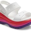 Crocs (WMNS) Classic Mega Crush Sandale «Weiß Rot Lila» 207989-94S