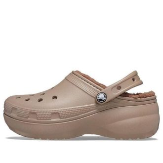 Crocs (WMNS) Classic Plateau-Clogs mit Futter «Mushroom» 207938-195
