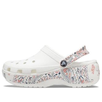 Crocs (WMNS) Classic Platform Americana Paisley Clogs «Weiß» 207337-94S