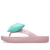 Crocs (WMNS) Classic Platform Bow Flip Flops «Pink Teal» 210182-606