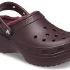 Crocs (WMNS) Classic Platform Gefütterte Clogs «Dark Cherry» 207938-6WD