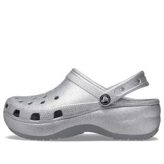 Crocs (WMNS) Classic Platform Glitter Clog «Silber» 207241-040