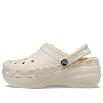 Crocs (WMNS) Classic Platform Lined Clog «Bone» 207938-2Y2