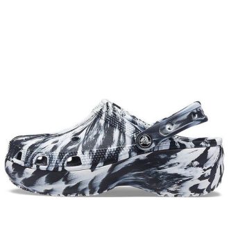 Crocs (WMNS) Classic Platform Marbled Clog «Schwarz Weiß» 207176-066