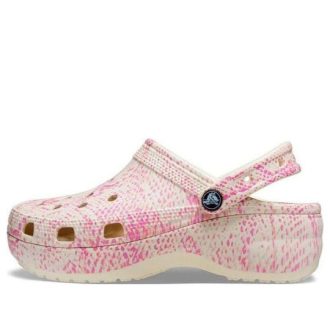 Crocs (WMNS) Classic Platform Snake Print Clogs «Pink» 207328-2Y3