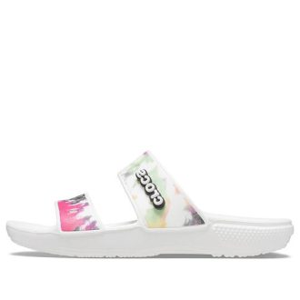 Crocs (WMNS) Classic Tie-Dye Graphic Sandale «Schwarz Grün» 207283-94S